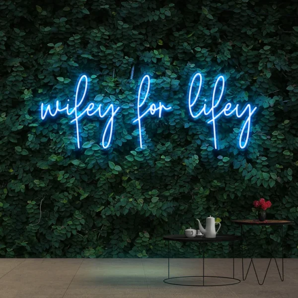 Wifey For Lifey Neon Sign Neon Icons 90cm 3ft Ice Blue Cut To Shape 22467748593841 740x 600x600