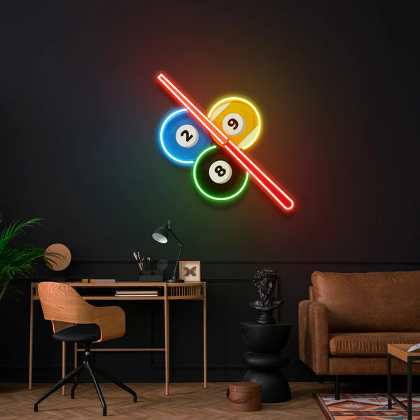 Best Billiards Room Ideas Artwork Led Neon Sign Light