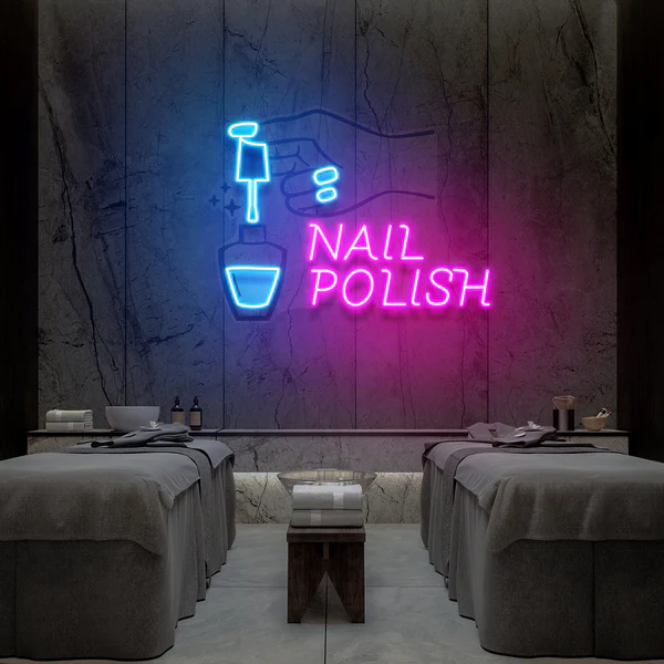 Nail Polish 1 Artwork Led Neon Sign Light, Nail Salon Decoration