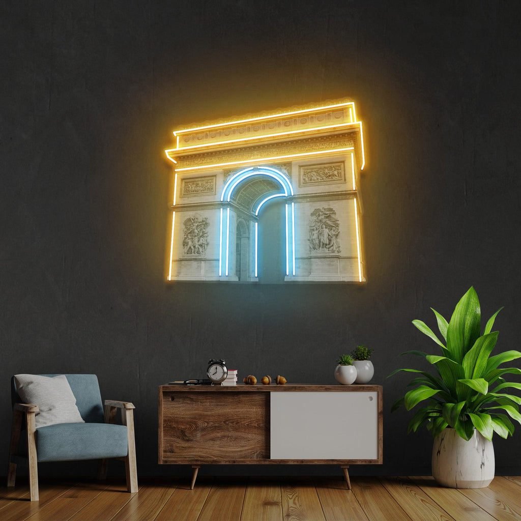 Arc de Triomphe Led Neon Acrylic Artwork - Image 2