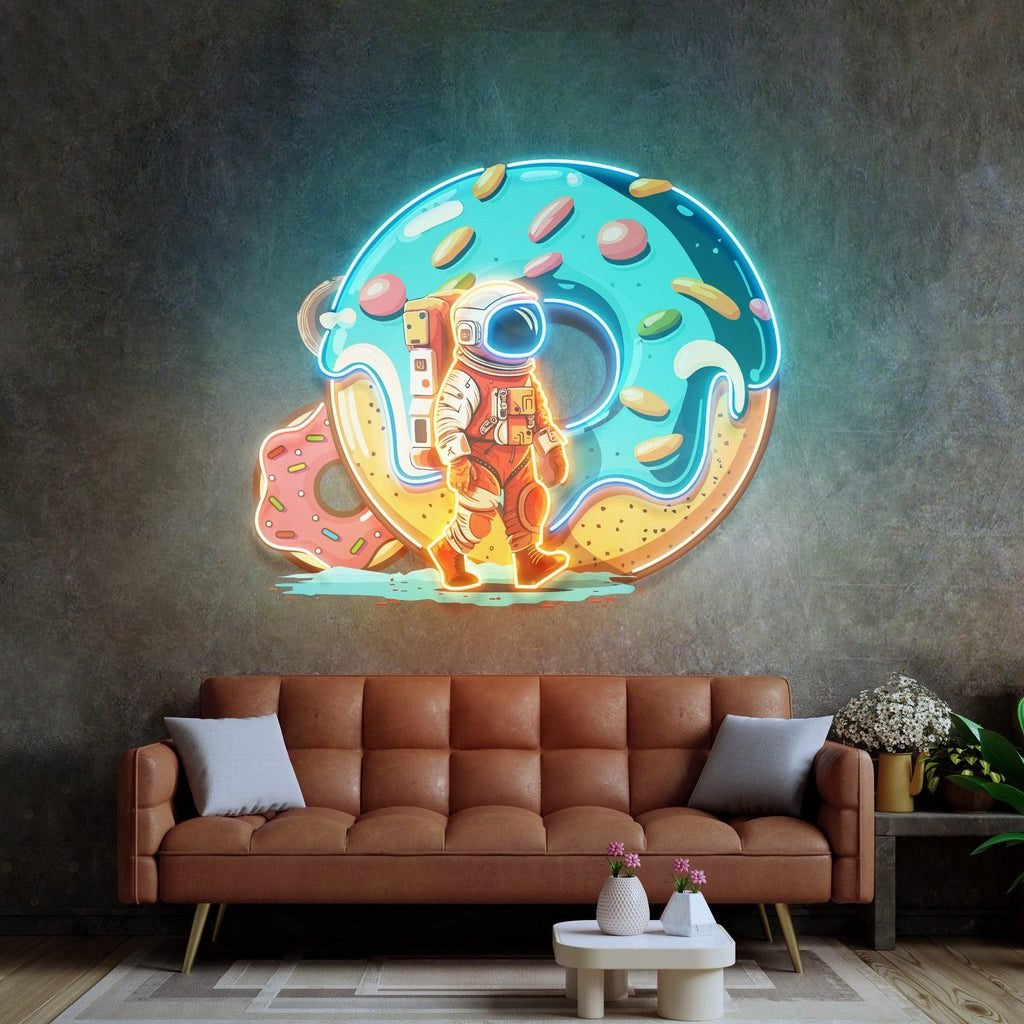 Astronaut Donut Led Neon Acrylic Artwork - Image 2