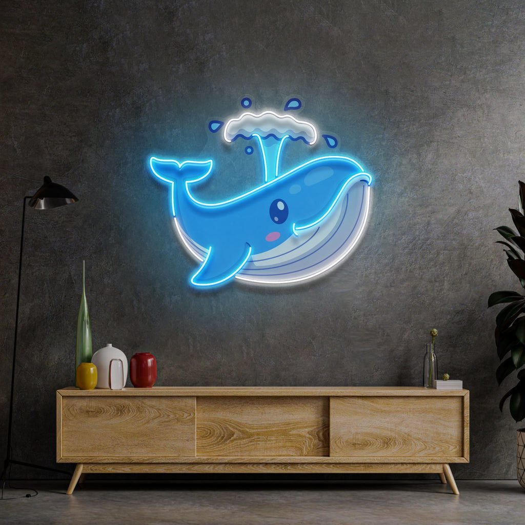 Baby Whale Spout LED Neon Sign Light Pop Art - Image 4