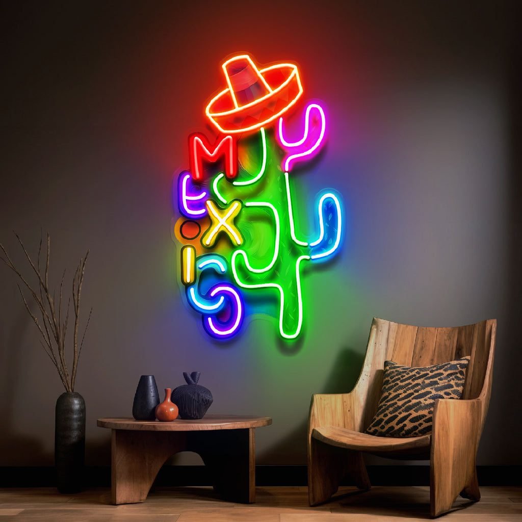 Colorful Mexican Theme Design Abstract Art LED Neon Sign Light Pop Art - Image 3