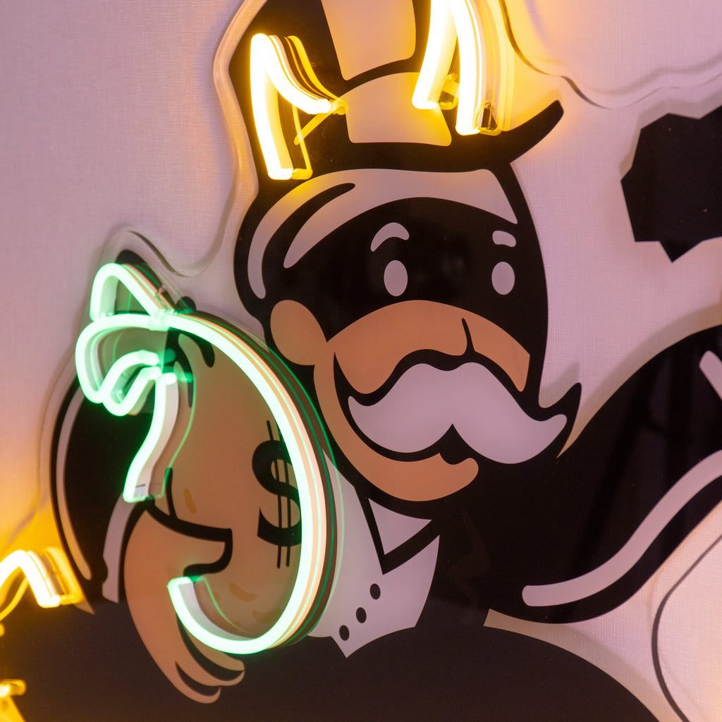 Violent Monopoly Gun Led Neon Acrylic Artwork (6) - Image 2