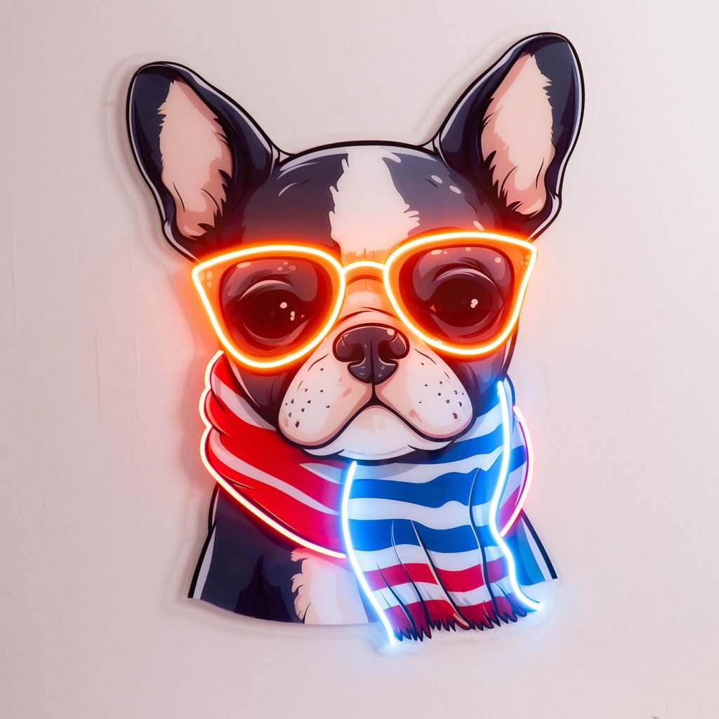 Dog Glass LED Neon Sign Light Pop Art - Image 2