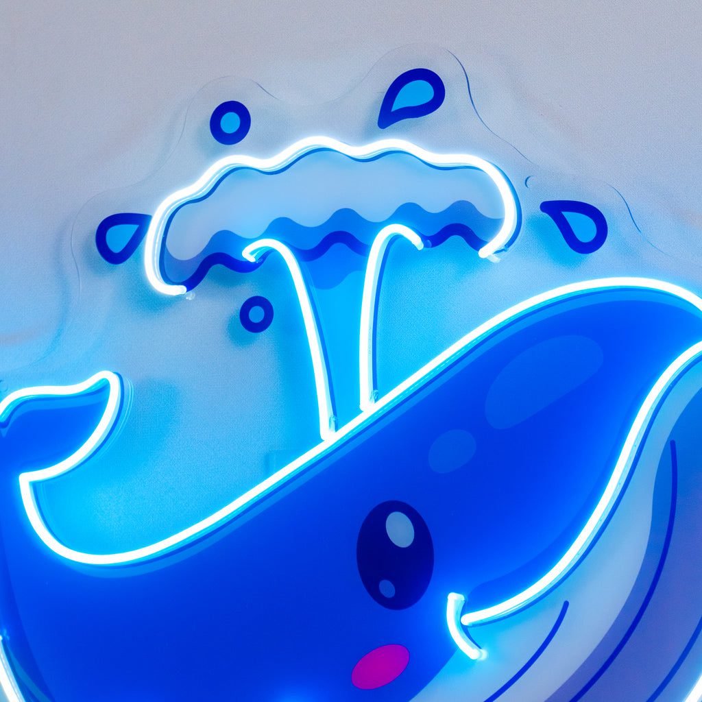 Baby Whale Spout LED Neon Sign Light Pop Art - Image 3