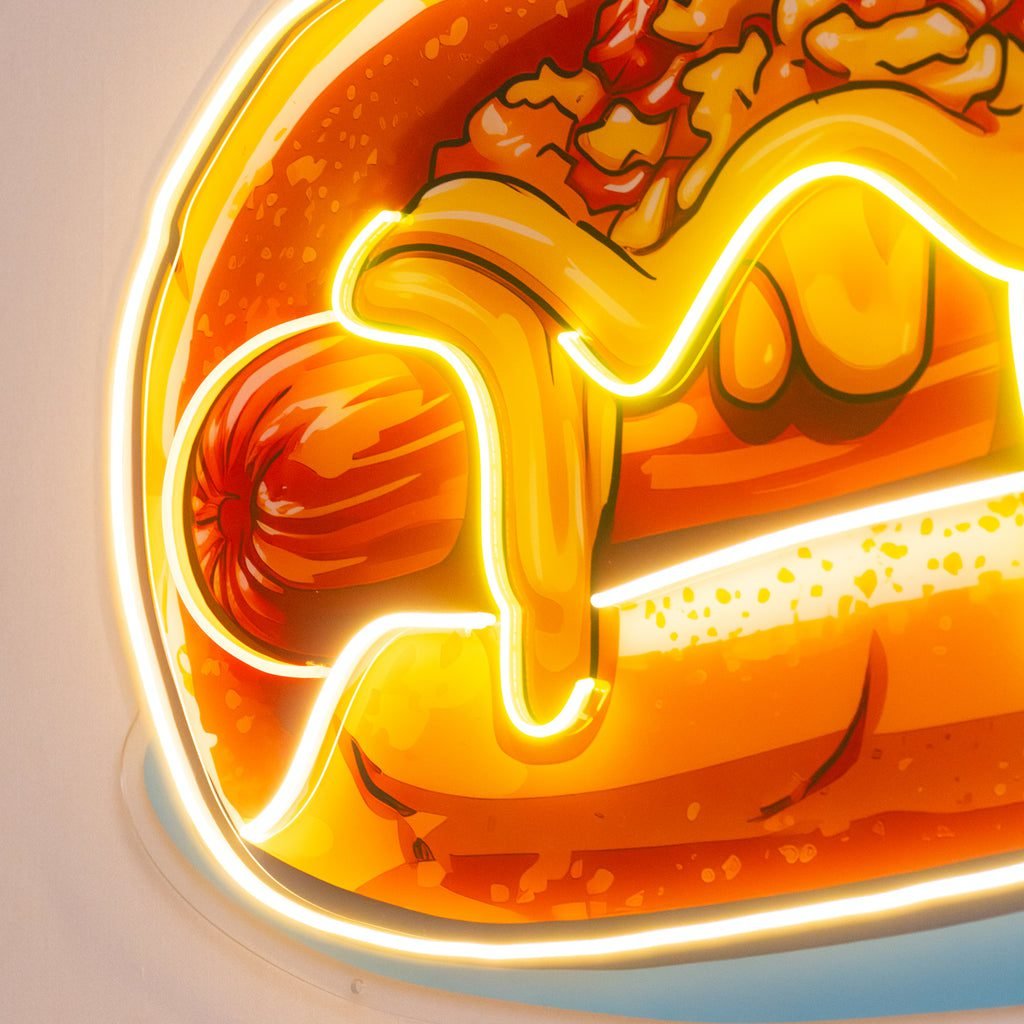 Chili Cheese Dog LED Neon Sign Light Pop Art - Image 3