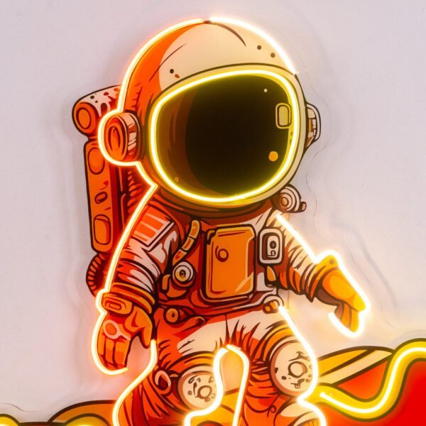 Astronaut on Hotdog Led Neon Acrylic Artwork