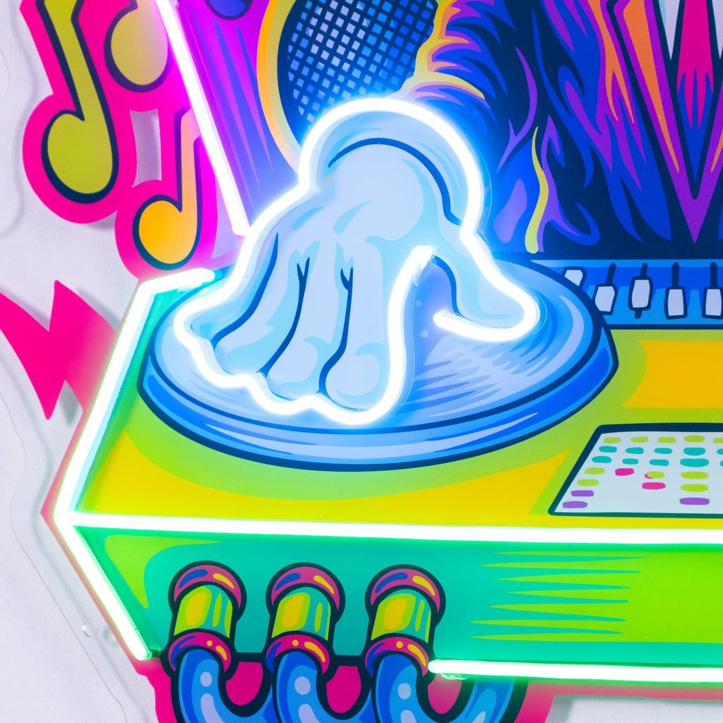 Dj Electro Music LED Neon Sign Light Pop Art - Image 2