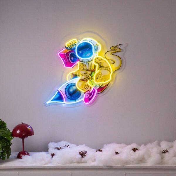 Astronauts Enjoying Space LED Neon Sign Light Pop Art – American Neon