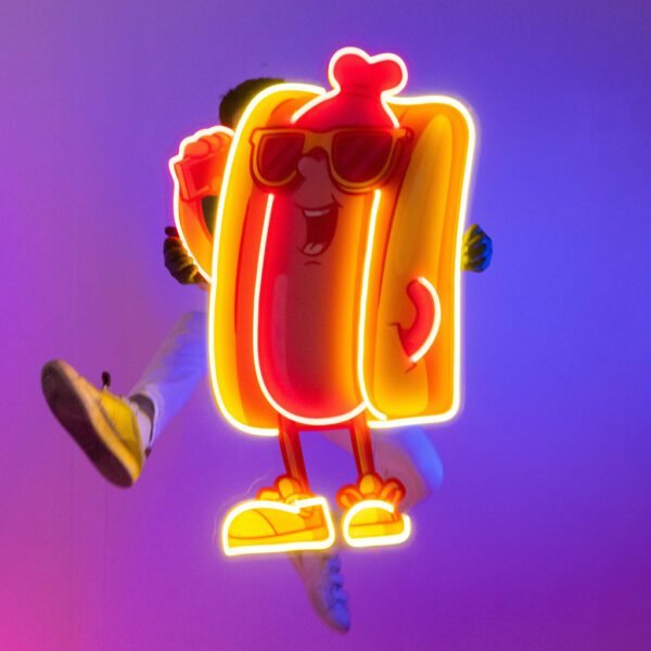 Cool Hot Dog LED Neon Sign Light Pop Art