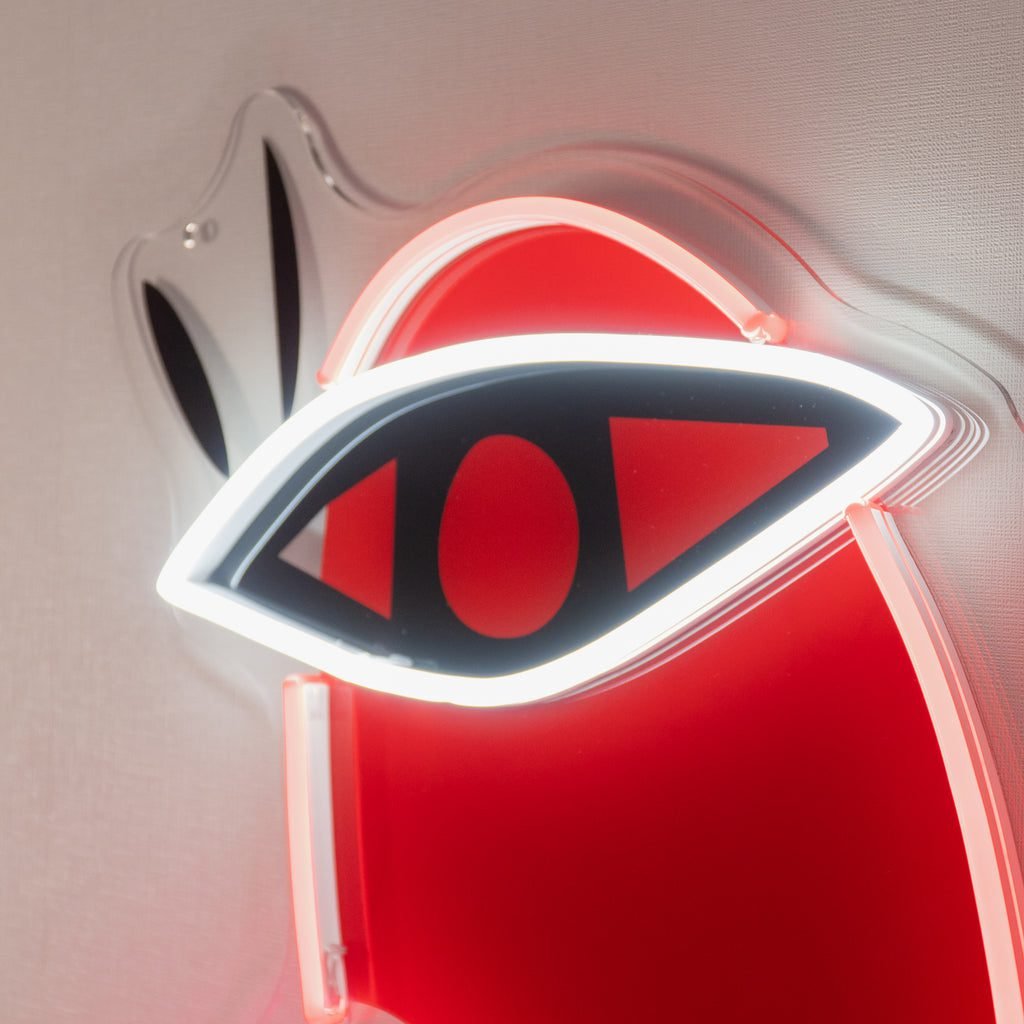 Abstract Face With Hearts LED Neon Sign Light - Image 3