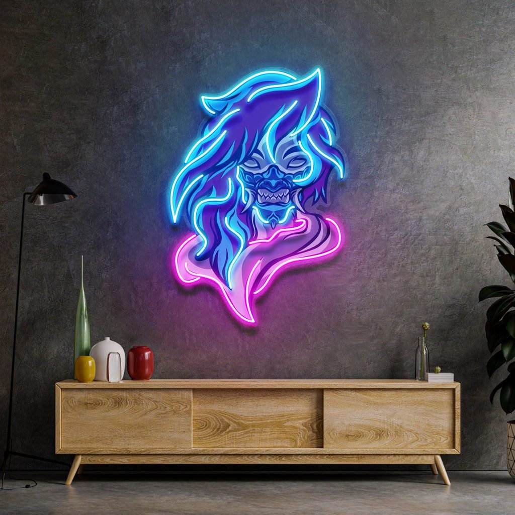 Demon Mascot LED Neon Sign Light Pop Art - Image 3