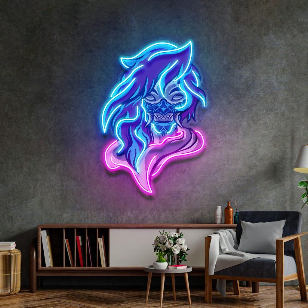 Demon Mascot LED Neon Sign Light Pop Art - Image 2