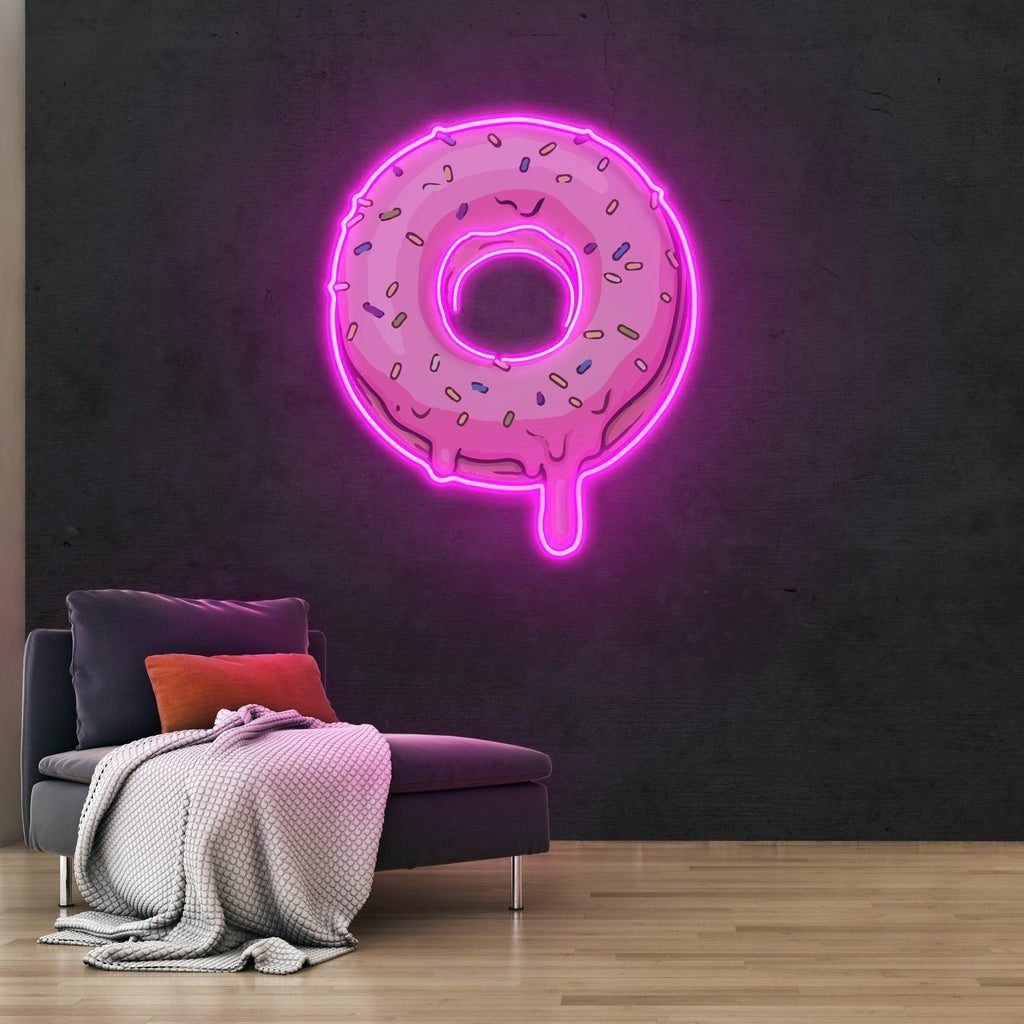 Donut Led Neon Acrylic Artwork - Image 4