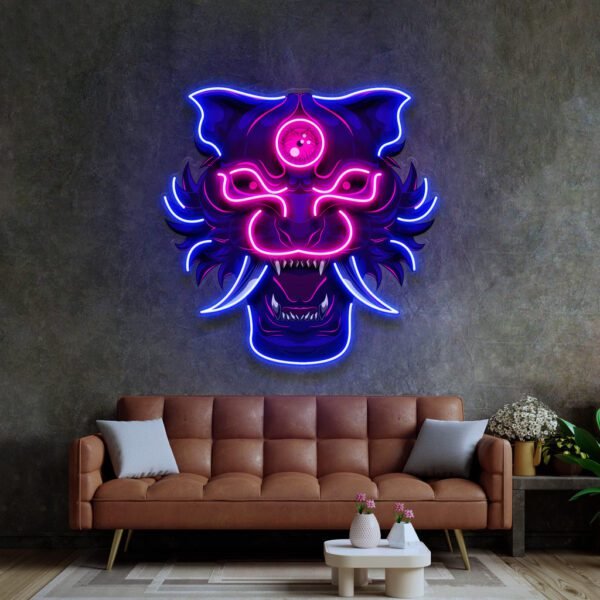 Evil Tiger Demon LED Neon Sign Light Pop Art