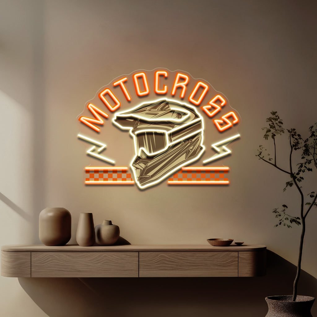 Racing Helmet Vibing LED Neon Sign Light Pop Art - Image 4