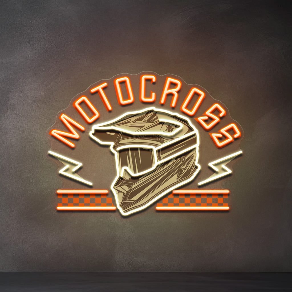 Racing Helmet Vibing LED Neon Sign Light Pop Art