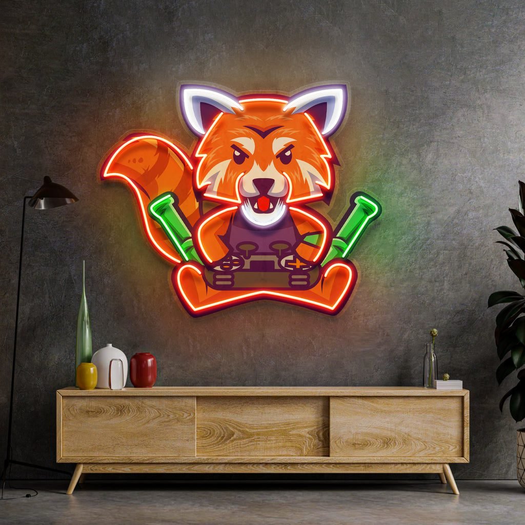 Red Fox Esport LED Neon Sign Light Pop Art - Image 2