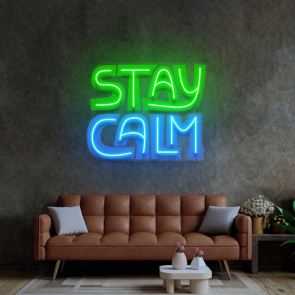 Stay Calm LED Neon Sign Light Pop Art - Image 2