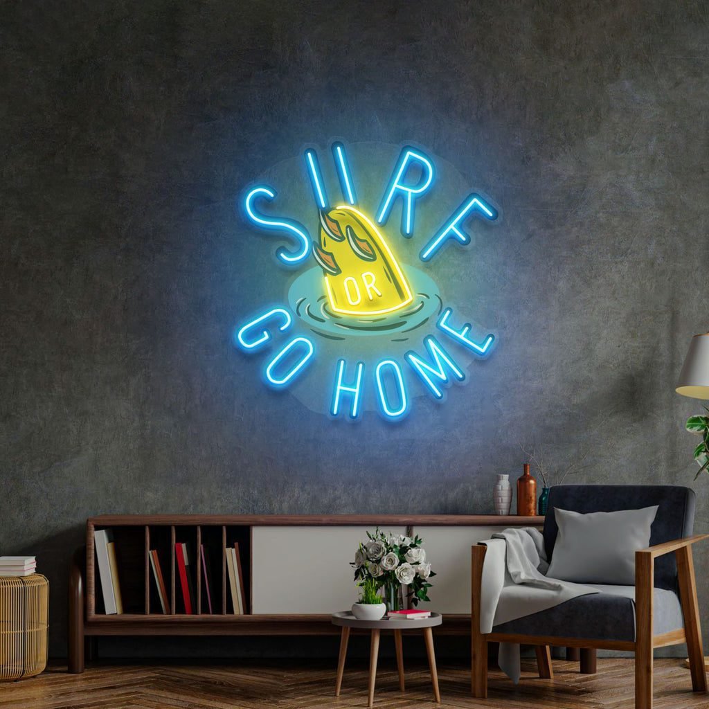 Surf or Go Home LED Neon Sign Light Pop Art - Image 3