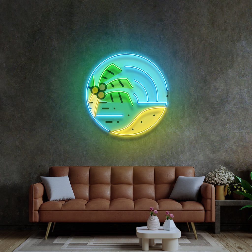 Sandy Beach LED Neon Sign Light Pop Art - Image 3