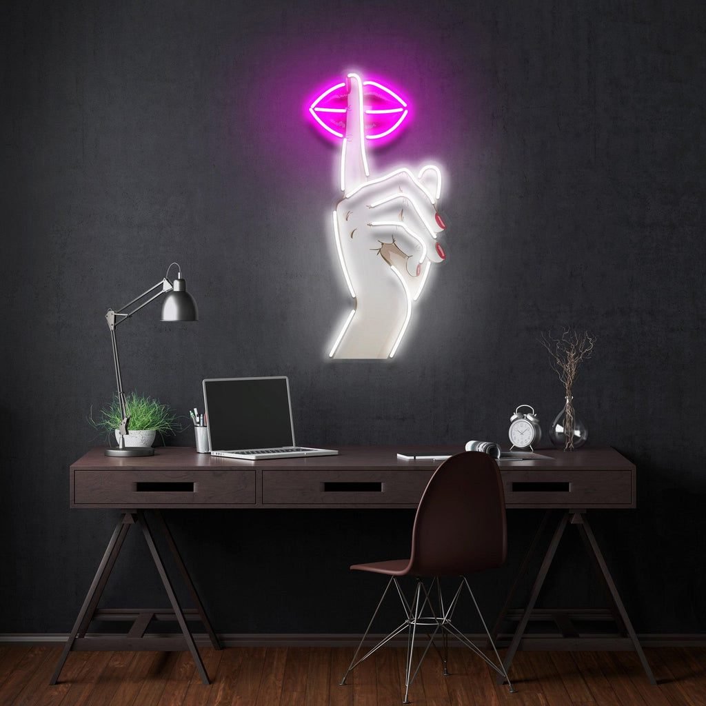 Shut Up Led Neon Acrylic Artwork - Image 2