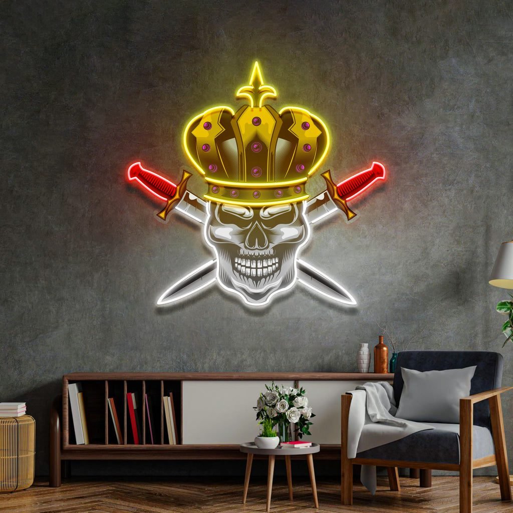 Skull King LED Neon Sign Light Pop Art
