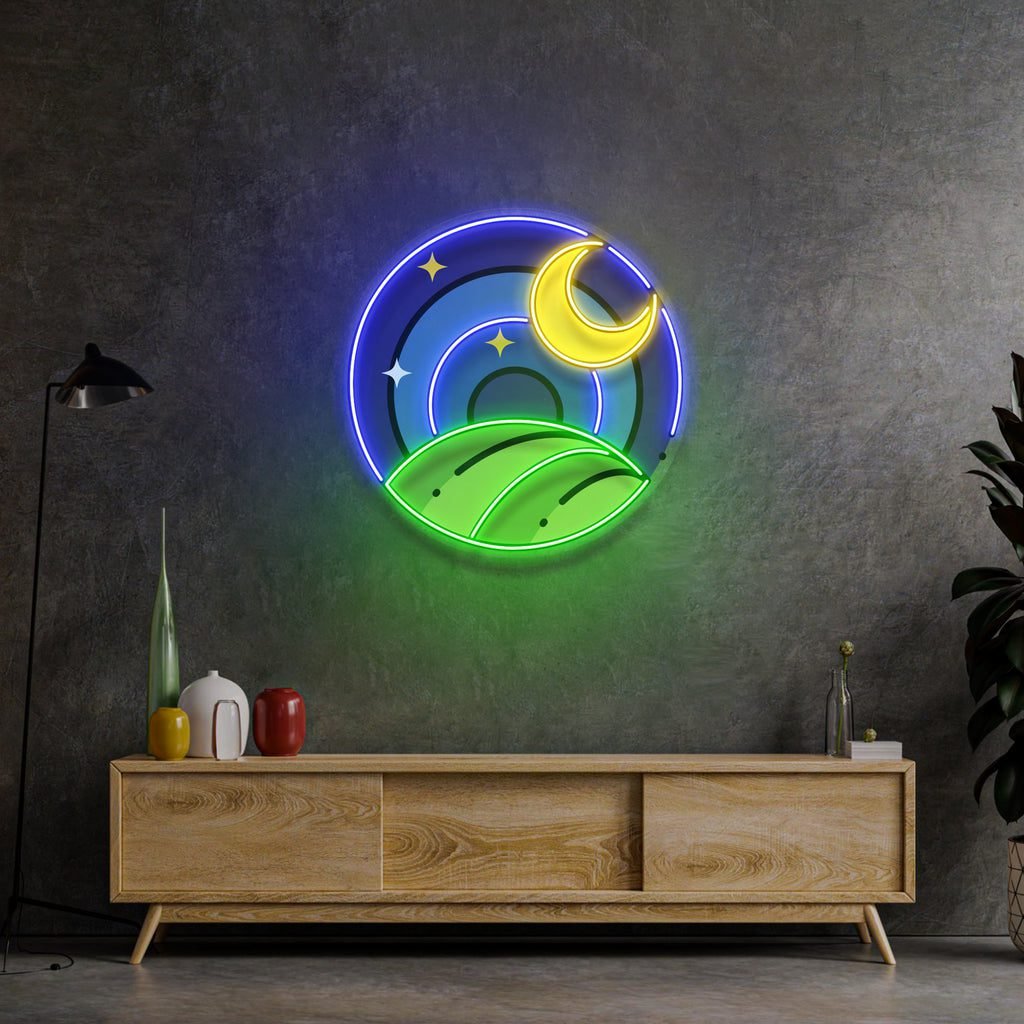 Starry Night LED Neon Sign Light Pop Art - Image 2
