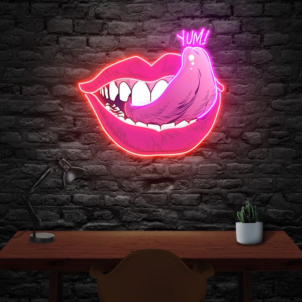 Taste of Your Lips Led Neon Acrylic Artwork - Image 4