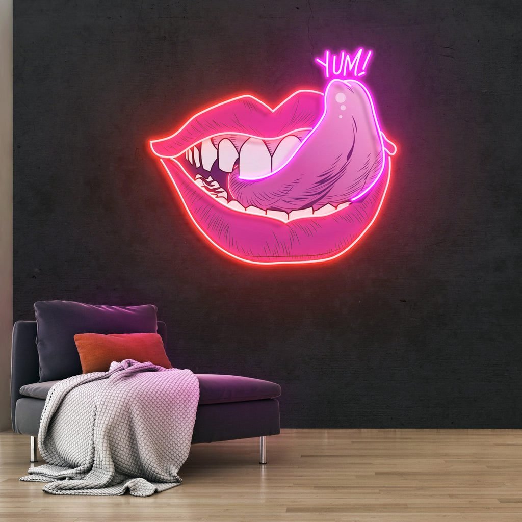Taste of Your Lips Led Neon Acrylic Artwork - Image 3