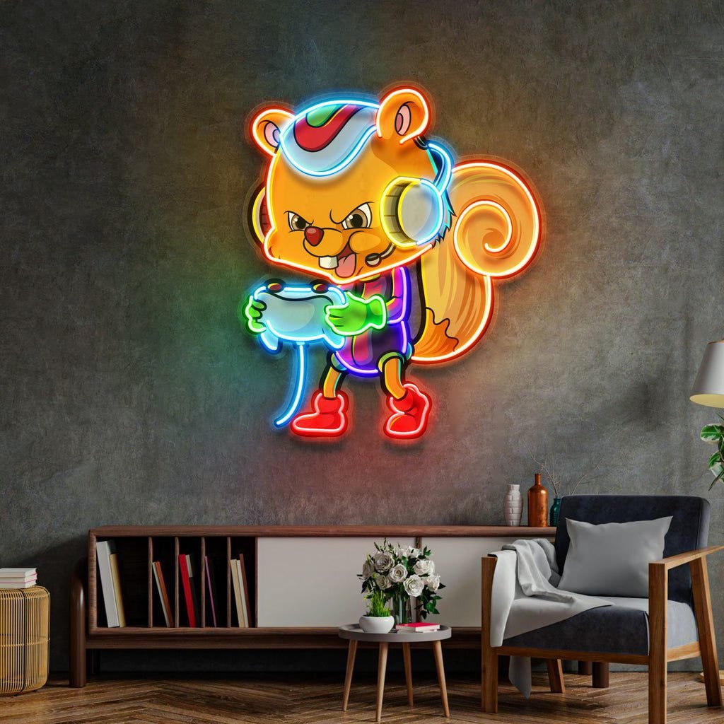 The Samurai Panda LED Neon Sign Light Pop Art