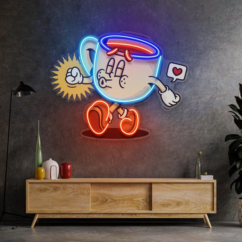Coffee Cup Cute Trendy Retro LED Neon Sign Light Pop Art - Image 4