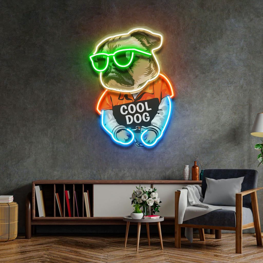 Cool Pug LED Neon Sign Light Pop Art
