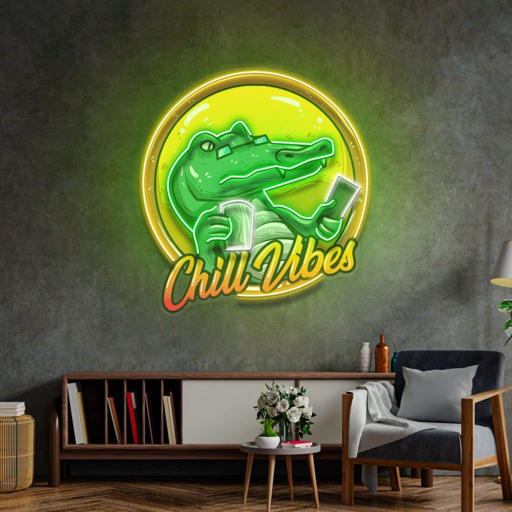 Crocodile Character Badge LED Neon Sign Light Pop Art - Image 3