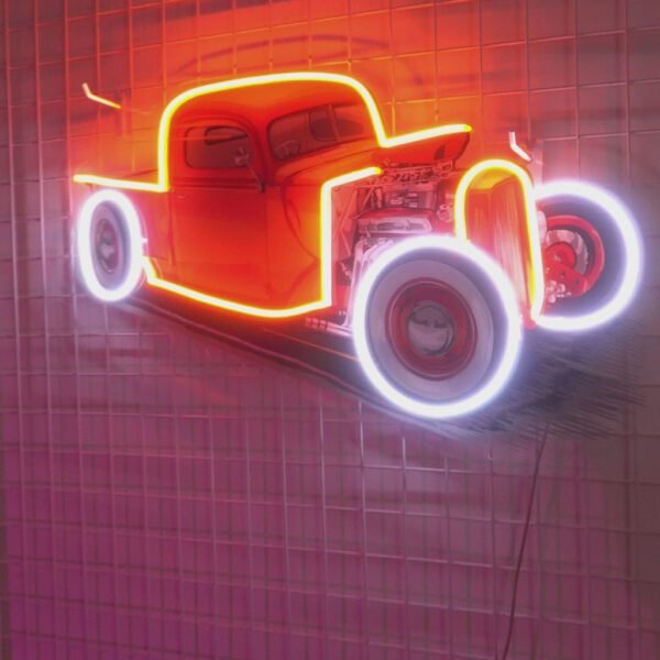 Drag Racing Car LED Neon Sign Light Pop Art