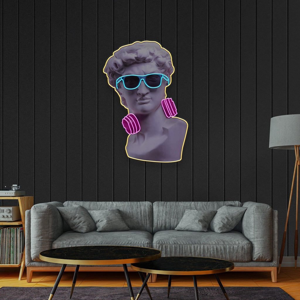 David Vibing Neon Acrylic Artwork - Image 4