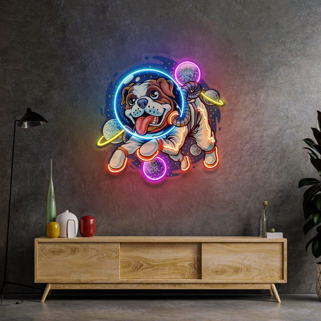 Dog Astronaut LED Neon Sign Light Pop Art - Image 2