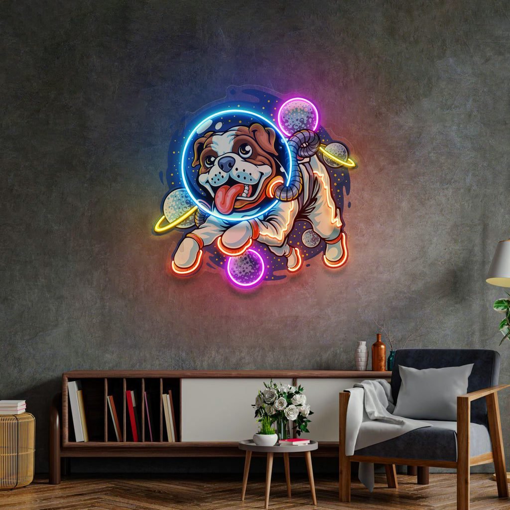 Dog Astronaut LED Neon Sign Light Pop Art - Image 3