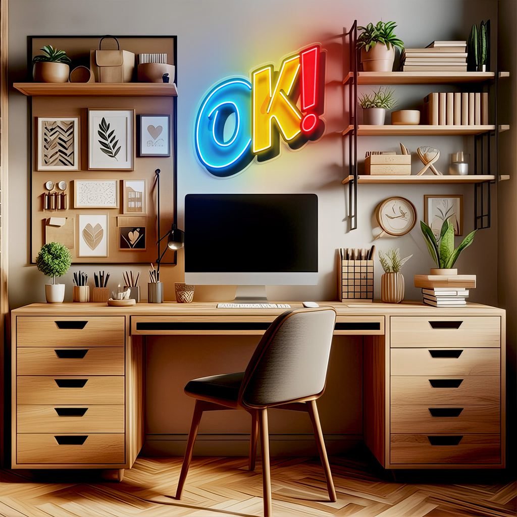 Ok Sign LED Neon Sign Light Pop Art - Image 3
