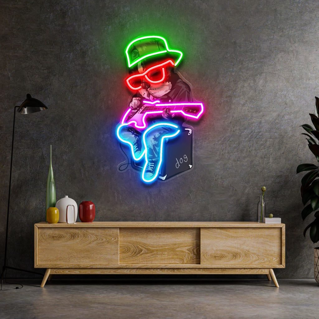 Rock Pug LED Neon Sign Light Pop Art - Image 2