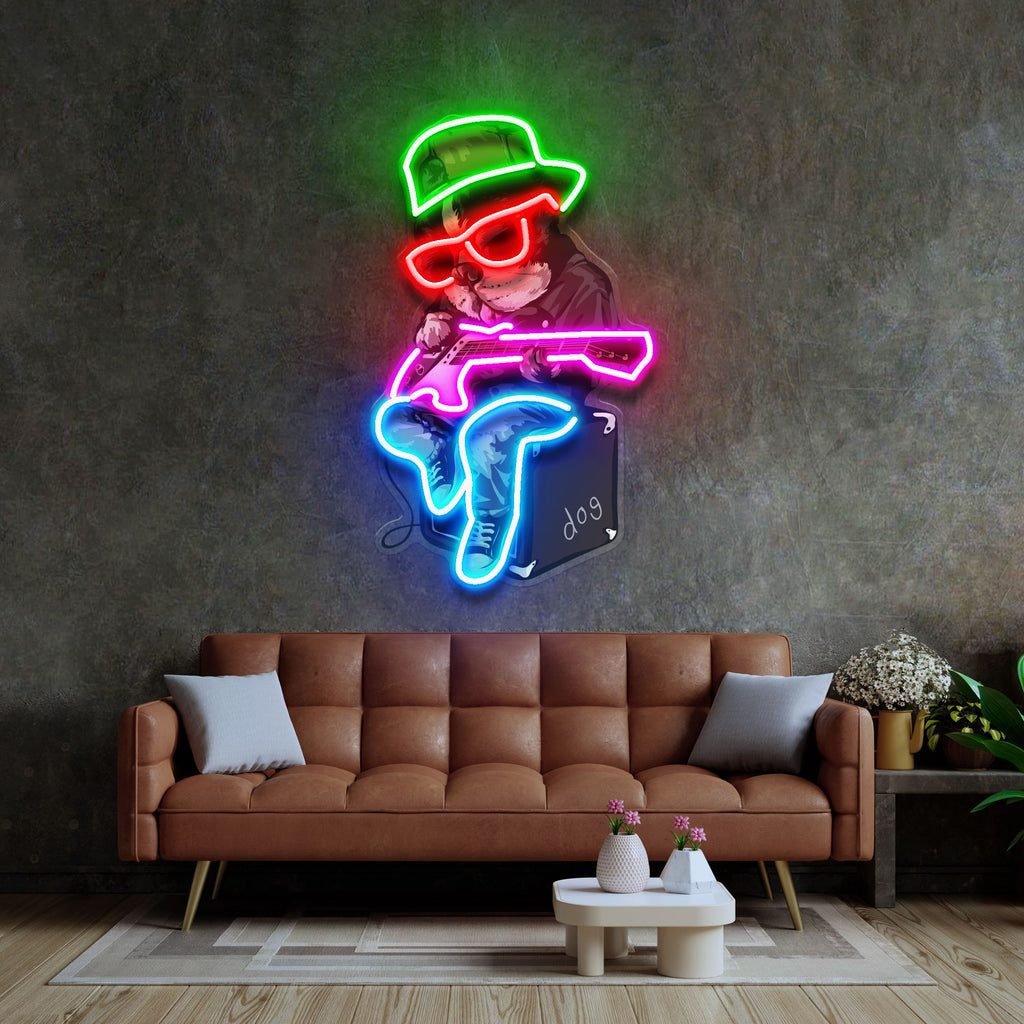 Rock Pug LED Neon Sign Light Pop Art - Image 3