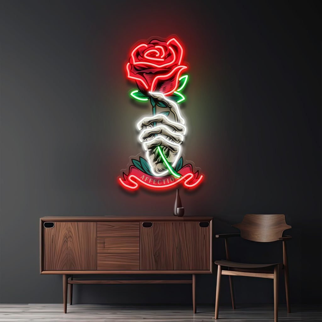 Skeleton Hand Sose LED Neon Sign Light Pop Art - Image 3