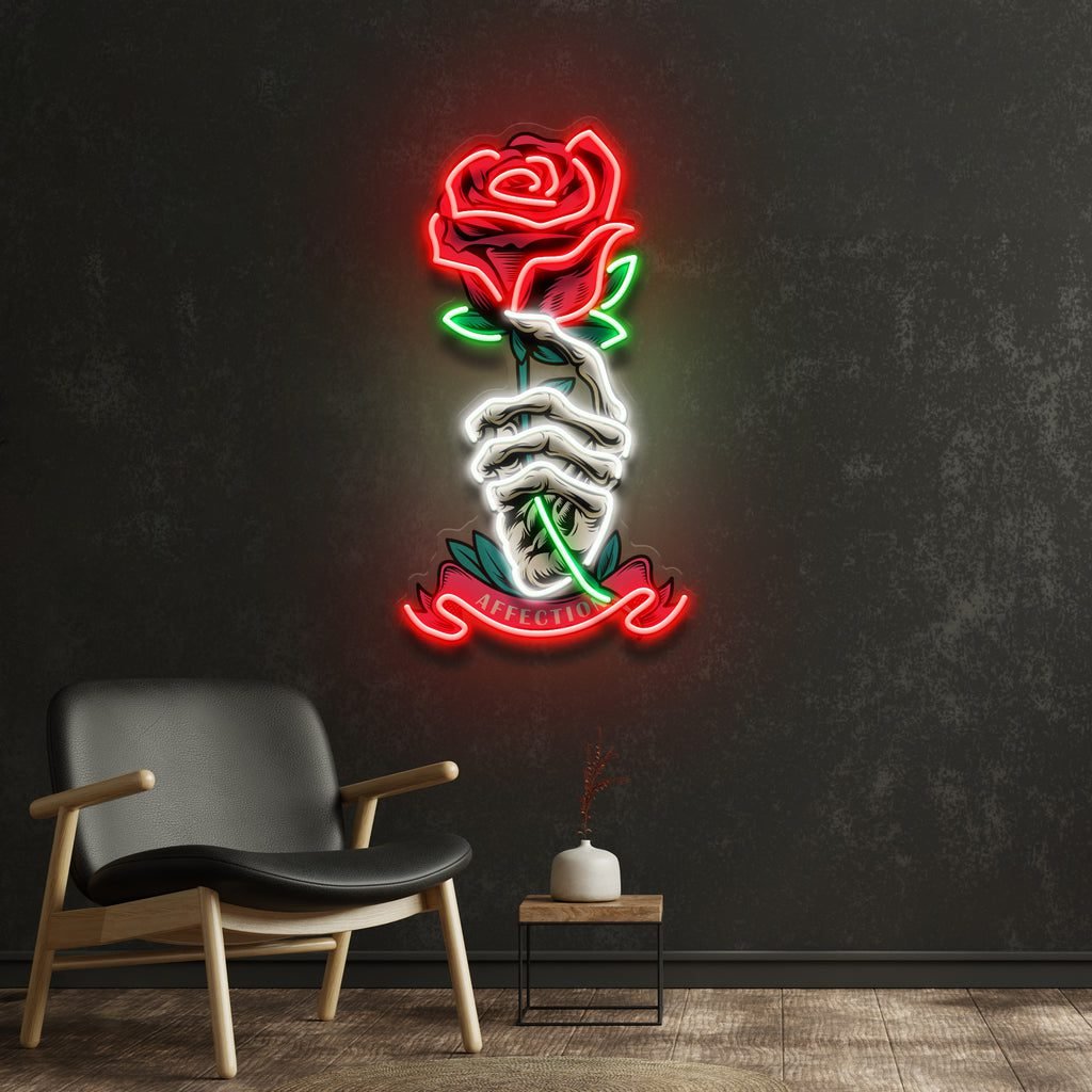 Skeleton Hand Sose LED Neon Sign Light Pop Art - Image 4