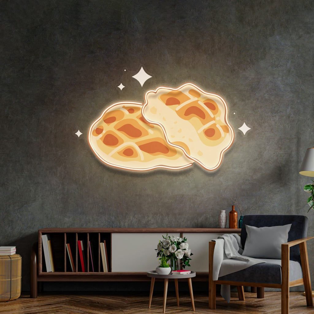 Tasty Waffle Breakfast LED Neon Sign Light Pop Art - Image 4