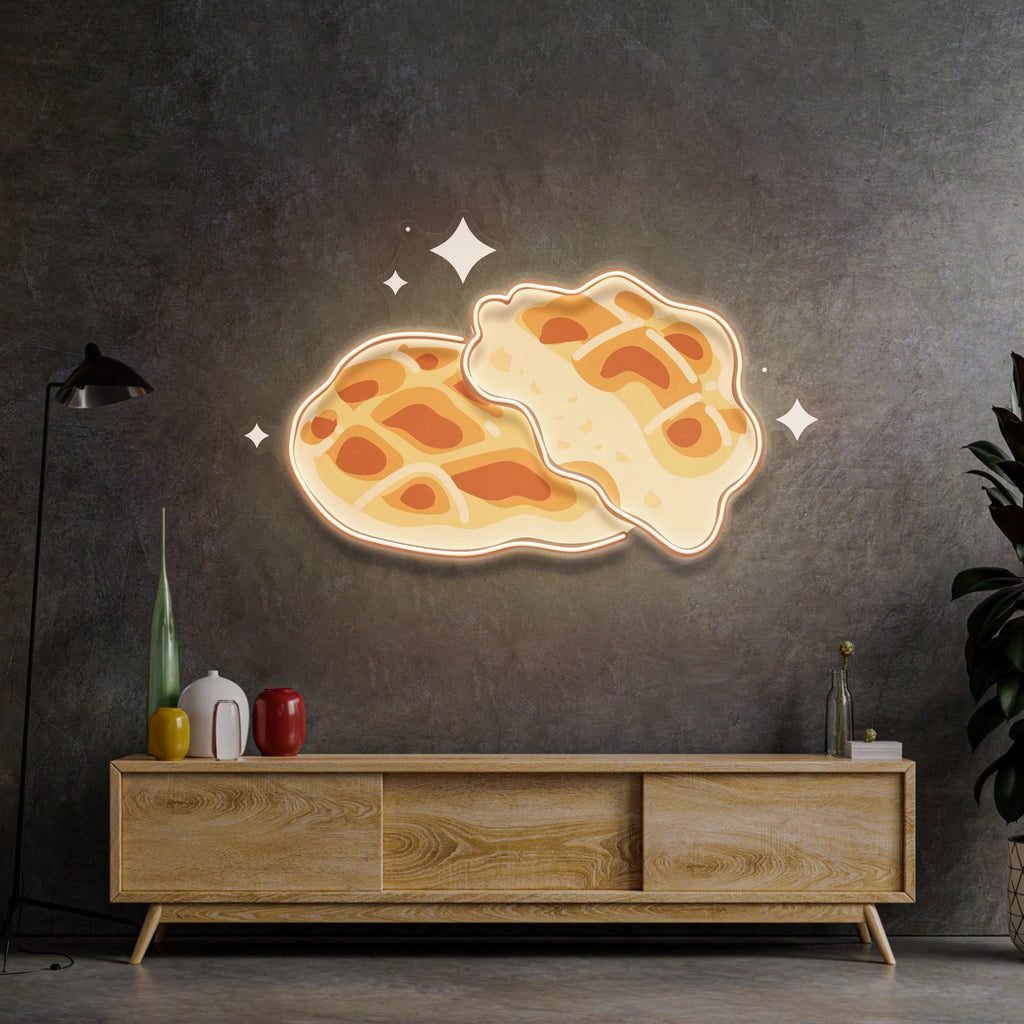 Tasty Waffle Breakfast LED Neon Sign Light Pop Art - Image 3
