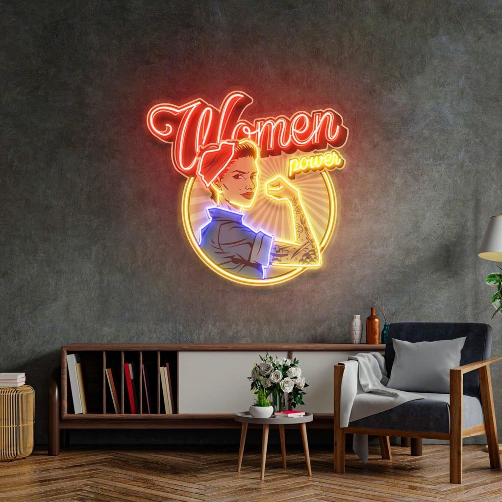 Women In Power Led Neon Acrylic Artwork - Image 4